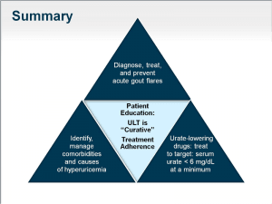 ACR 2012 Gout Guidelines Summary